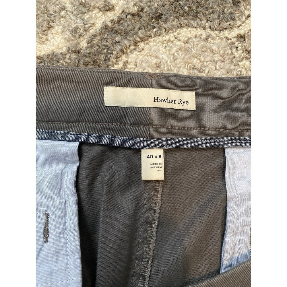 NEW Hawker Rye Men's Essential Wash 9" Chino Shorts Gray Size 40x9 - Picture 8 of 9